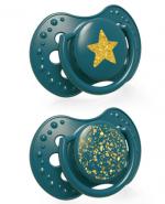 Lovi Smoczek silikonowy dynamiczny 18 m+ Stardust green, 2 szt.