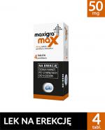  Maxigra Max 50 mg, 4 tabletki
