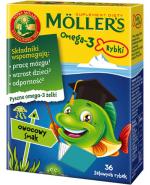 MOLLERS OMEGA-3 Rybki smak owocowy - 36 szt. (żelowych rybek)
