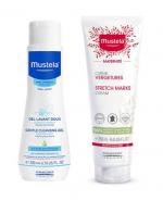 MUSTELA MATERNITE Krem na rozstępy 3w1 - 250 ml + MUSTELA BEBE ENFANT Delikatny żel do mycia głowy i ciała - 200 ml
