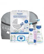 MUSTELA ZESTAW WYPRAWKOWY Żel do mycia + Mleczko do ciała + Krem do przewijania + Chusteczki oczyszczające - 500 ml + 300 ml + 50 ml + 70 szt.
