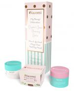 Nacomi Domowe Spa Zestaw Maska różowa oczyszczająco - ściągająca - 50 ml + Odświeżający peeling do twarzy i ust o zapachu arbuza - 80 ml + Magic Dust Pyłek oczyszczająco - detoksykujący - 20 g