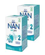 Nestle Nan Optipro 2 Mleko początkowe dla niemowląt powyżej 6. miesiąca, 2 x 650 g, cena, opinie, właściwości