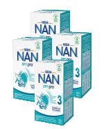 Nestle Nan Optipro 3 Mleko modyfikowane wzbogacone w witaminy i składniki mineralne dla dzieci po 1 roku życia, 4 x 650 g