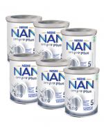  Nestle Nan OptiPro Plus 5 Produkt na bazie mleka dla małych dzieci po 2,5 roku życia, 6 x 800 g, cena, wskazania, opinie