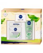 Nivea Beauty Care zestaw Matujący krem intensywnie nawilżający - 50 ml + Oczyszczający peeling Purify Rice Scrub -75 ml + Pielęgnująca pomadka do ust Avocado 5,5 ml