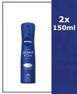  NIVEA DEO PROTECT & CARE Antyperspirant w sprayu - 2 x 150 ml