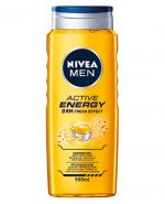 Nivea Men Active Energy 24 h Fresh Effect Żel pod prysznic do ciała, twarzy i włosów z dodatkiem kofeiny - 500 ml