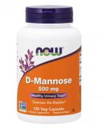 Now Foods D-Mannose 500 mg - 120 kaps.