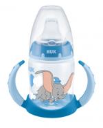 NUK First Choice Learner Bottle (6-18m) Disney Baby Butelka z uchwytami i miękkim ustnikiem dla chłopca - 150 ml