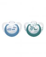 NUK Genius Color Smoczek silikonowy (18-36m) dla chłopca 739374 - 2 szt.