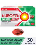  NUROFEN EXPRESS FORTE, 30 kaps. preparat przeciwbólowy i przeciwzapalny, cena, opinie, wskazania 