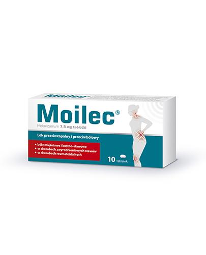 MOILEC 7,5 mg, preparat przeciwzapalny i przeciwbólowy na bóle mięśniowe i kostno-stawowe, 10 tabletek