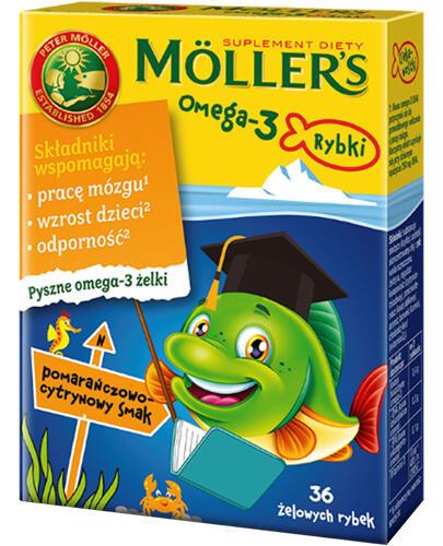  MOLLERS OMEGA-3 Rybki smak pomarańczowo-cytrynowy, 36 sztuk - Apteka internetowa Melissa  