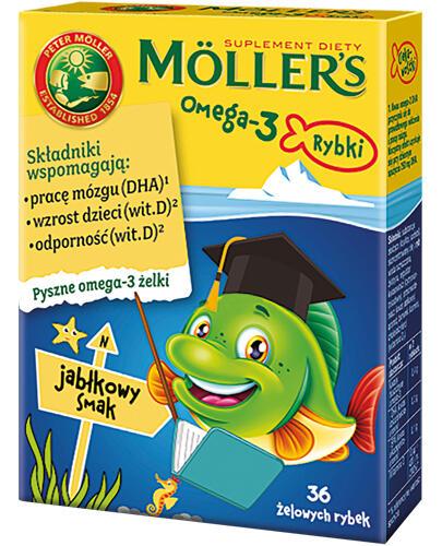  Mollers Omega-3 Rybki Żelki o smaku jabłkowym, 36 szt., cena, opinie, składniki - Apteka internetowa Melissa  