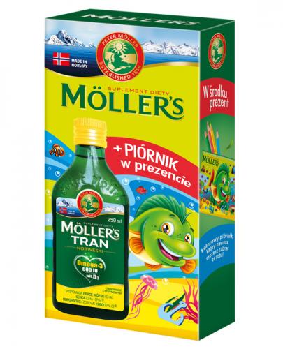  MOLLERS Tran norweski o aromacie cytrynowym - 250 ml + PIÓRNIK w prezencie - Apteka internetowa Melissa  