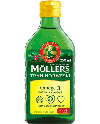  MOLLERS Tran norweski o aromacie cytrynowym, 250 ml - Apteka internetowa Melissa  