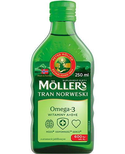  MOLLERS Tran norweski o aromacie jabłkowym - 250 ml - cena, opinie, właściwości - Apteka internetowa Melissa  
