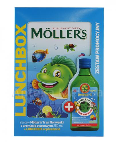 MOLLERS Tran norweski o aromacie owocowym - 250 ml + Kolorowy stempel - Apteka internetowa Melissa