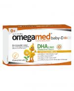  OMEGAMED Baby DHA z alg + Wit D Dla niemowląt i dzieci 0+, 60 kapsułek