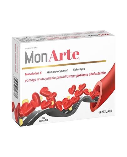 MonArte, monakolina K na prawidłowy poziom cholesterolu, 30 kapsułek