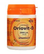  Orion Pharma Oriovit - D 2000 j.m., witamina D, tabletki pudrowe o smaku cytrusowym, 100 tabl., cena, opinie, właściwości