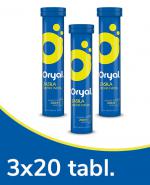 ORYAL Elektrolity o smaku limonkowo-cytrynowym - 3 x 20 tabl. musujących