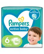  Pampers Pieluchy Active Baby rozmiar 6, 96 sztuk pieluszek - cena, opinie, właściwości