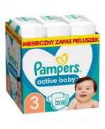  Pampers Pieluchy Active Baby rozmiar 3, 208 sztuk pieluszek - cena, opinie, wskazania