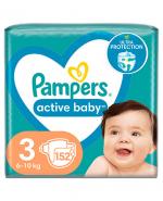 Pampers Pieluchy Active Baby rozmiar 3, 152 sztuki pieluszek