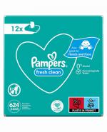 PAMPERS FRESH CLEAN Chusteczki pielęgnacyjne - 12 x 52 szt.