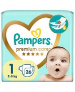  Pampers Pieluchy Premium Care New Born, 26 sztuk pieluszek - cena, opinie, właściwości