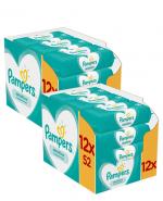 PAMPERS SENSITIVE Chusteczki pielęgnacyjne - 12 x 52 szt. x 2
