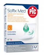 Pic Solution Soffix Med Plaster pooperacyjny z antybakteryjnym opatrunkiem 5 cm x 7 cm, 5 szt.