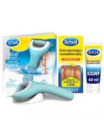   SCHOLL VELVET SMOOTH WET&DRY Elektryczny pilnik do stóp z ładowarką - 1 szt. + SCHOLL Krem regenerujący na popękane pięty - 60 ml
