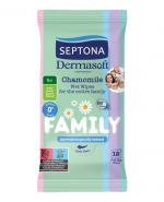 Septona Dermasoft Family Chamomile Chusteczki nawilżane, 12 szt.