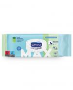 Septona Dermasoft Max Chusteczki nawilżane z ekstraktem z bawełny i gliceryną 20 x 22 cm, 60 szt.