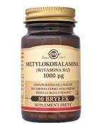 SOLGAR METYLOKOBALAMINA (WITAMINA B12) 1000µg  - 30 bryłek