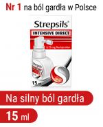  Strepsils Intensive Direct na ostry ból gardła, w sprayu 15 ml, cena, opinie, właściwości 