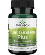 SWANSON Dual Ginseng Plus - 60 kaps.