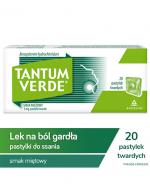  Tantum Verde smak miętowy, 3 mg, na ból gardła i stany zapalne jamy ustnej, 20 past., cena, opinie, wskazania