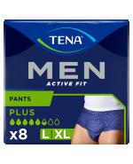 TENA MEN ACTIVE FIT PANTS PLUS Majtki chłonne L - 8 szt.