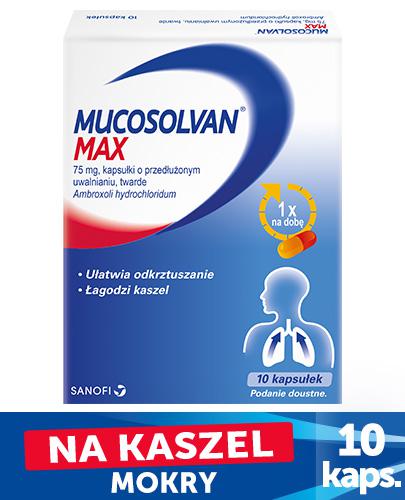 MUCOSOLVAN MAX 75 mg - 10 kaps. - na kaszel - cena, dawkowanie, opinie Data ważności: 2021.08.30 - Apteka internetowa Melissa