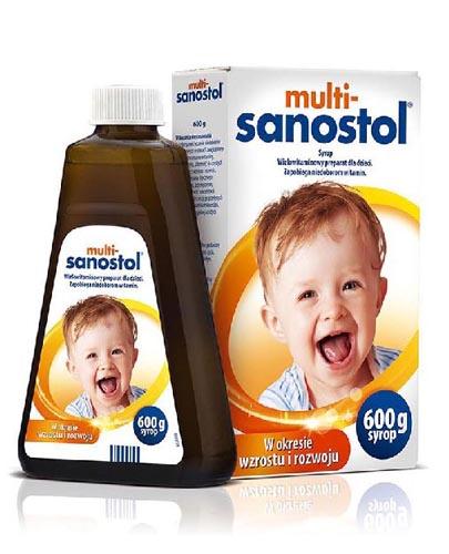  MULTI-SANOSTOL, wielowitaminowy preparat dla dzieci w postaci syropu, 600 g, cena, wskazania, właściwości - Apteka internetowa Melissa  