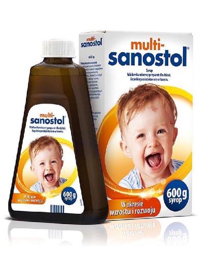 MULTI-SANOSTOL, wielowitaminowy preparat dla dzieci w postaci syropu, 600 g - Apteka internetowa Melissa