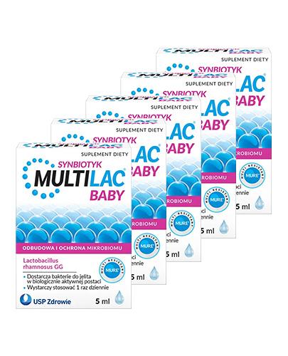  MULTILAC BABY Synbiotyk krople - 5 x 5 ml - Apteka internetowa Melissa  