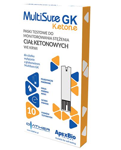  MultiSure GK Ketone Paski testowe do monitorowania stężenia ciał ketonowych we krwi - 10 szt. - cena, opinie, wskazania - Apteka internetowa Melissa  
