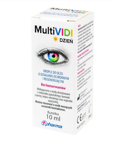  MultiVidi Dzień - Nawilżające krople do oczu z hialuronianem sodu - 10 ml - cena, opinie, właściwości - Apteka internetowa Melissa  