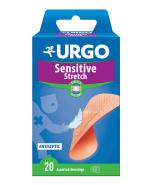 URGO SENSITIVE STRETCH Plastry z opatrunkiem - 20 szt.