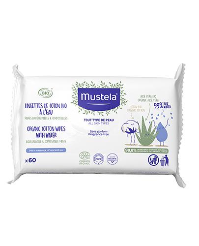  Mustela Chusteczki BIO z organicznej bawełny z wodą - 60 szt. - cena, opinie, właściwości - Apteka internetowa Melissa  